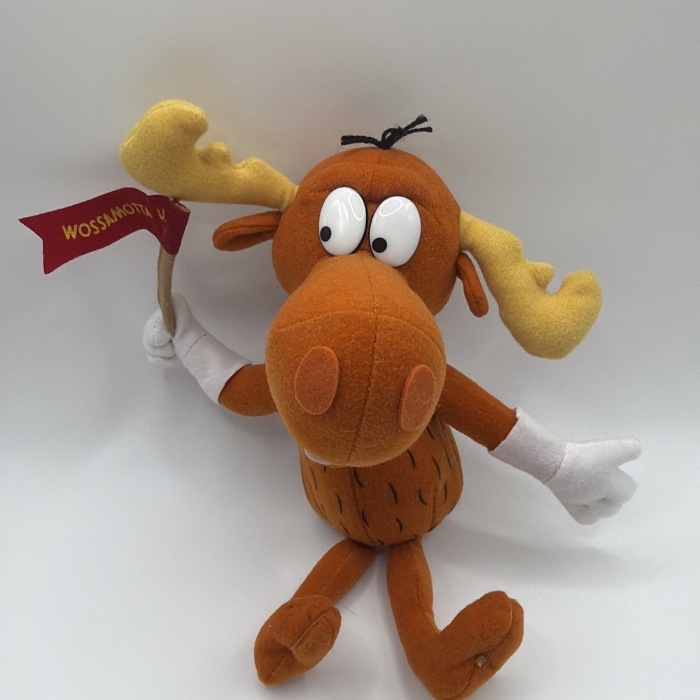 Bullwinkle Moose Plush Rocky & Bullwinkle Wossamotta U Stuffed Toy